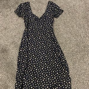 Billabong midi floral dress sweetheart neckline